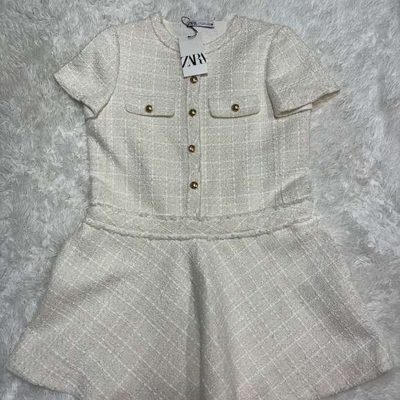 ZARA SHORT STRUCTURED DRESS TWEED - Picture 4 of 9